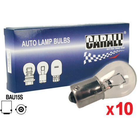 10x Lampade Alogene S25 PY21W 12V BAU15S Trasparenti Piedi Storti Auto (1/2)