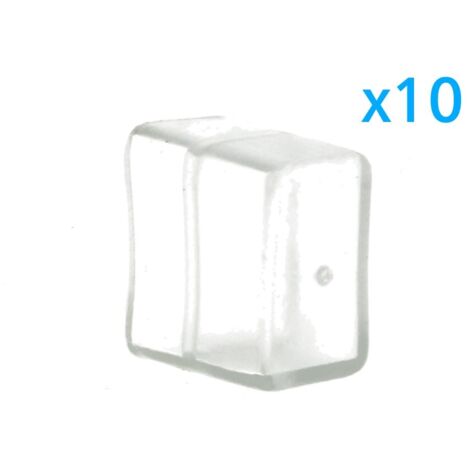 10 PZ Gommini PVC Morbida 15X9 mm per Chiusure Striscia Bobina Led Impermeabile (1/3)