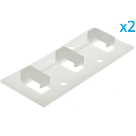 2 PZ Clip Fissaggio Lineare 3 Posizioni Passo 14x7mm per Bobina Striscia LED a Parete (1/3)