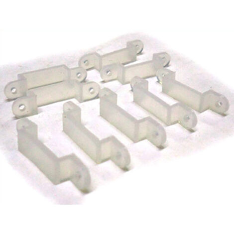 20 PZ Clip Per Fissare Bobina Strip Led Impermeabile Da 10mm Di Larghezza (1/3)