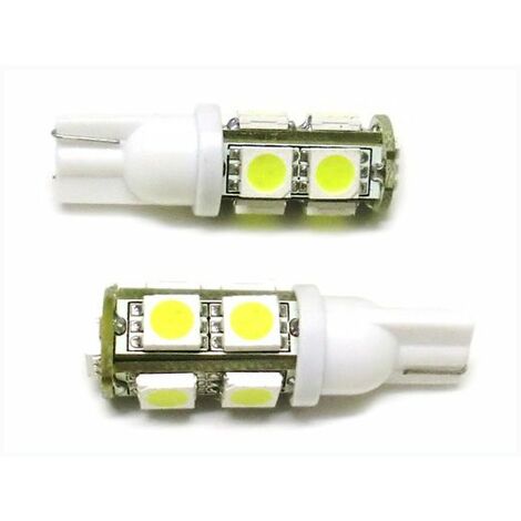 24V Lampada Led T10 W5W 9 Smd Bianco Luci Posizione Camion