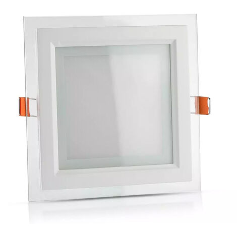 Faretto LED Quadrato Da Incasso Con Vetro Specchio 8W GU10 – Per Cartongesso, Luce Calda/Naturale/Fredda (3000K/4000K/6000K), 620 Lumen - 4