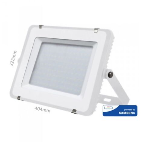 Faro Led Flood Light 150W IP65 Bianco Neutro Super Slim 52mm Carcassa Bianca Samsung Garanzia 5 Anni SKU-479