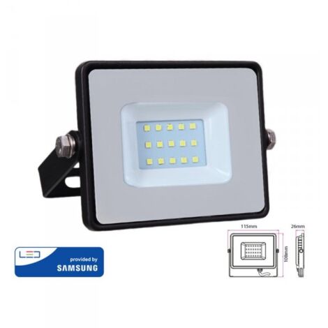 Faro Proiettore Led Flood Light 10W Bianco Neutro Carcassa Nera Chip Samsung Garanzia 5 Anni SKU-425
