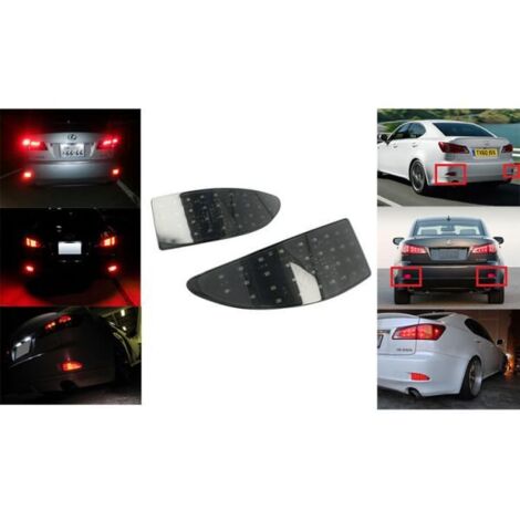 Kit 2 Fanali Posteriori A Led Nero Fume Per Lexus IS 250 300h 350 MK III XE30 Rear Bumper Reflector Light (1/3)
