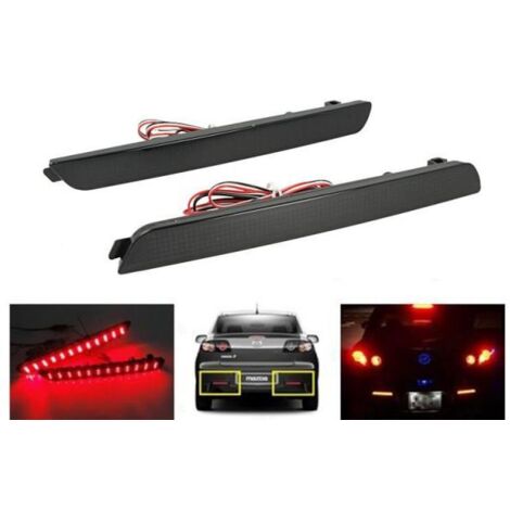 Kit 2 Fanali Posteriori A Led Nero Fume Per Mazda 3 Axela BK Sostituzione Riflettore Catarifrangente Originale (1/3)