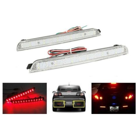 Kit 2 Fanali Posteriori A Led Trasparente Per Mazda 3 Axela BK Rear Bumper Tail Brake Reflector Light (1/2)