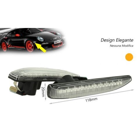 Kit Freccia Laterale a Led Side Marker Dinamica Lente Trasparente BMW Serie 7 E65 E66 E67 2001-2008 OEM 63137164757 (1/3)