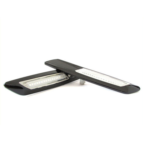 Kit Freccia Laterale a Led Side Marker Nero Cromato Lente Trasparente BMW E81 E82 E87 E88 E90 E91 E92 E93 E60 E61 F10 (1/3)