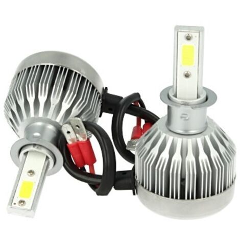 Kit Full Lampada Led Cob H3 20W 12V 24V Bianco 6000K Per Abbagliante e Fendinebbia Senza Driver (1/3)