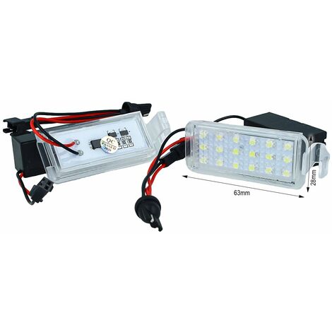 Kit Luci Targa Led Ford Falcon Fiat 500X Bianco Resistenza Inclusa