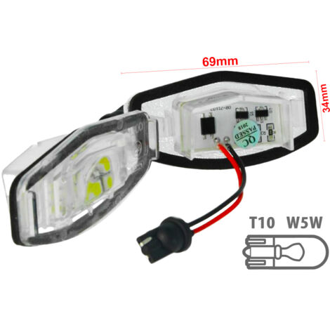 Kit Luci Targa Led Honda XRV X-RV 2015 Canbus Bianco No Errore 12V 2W (1/3)