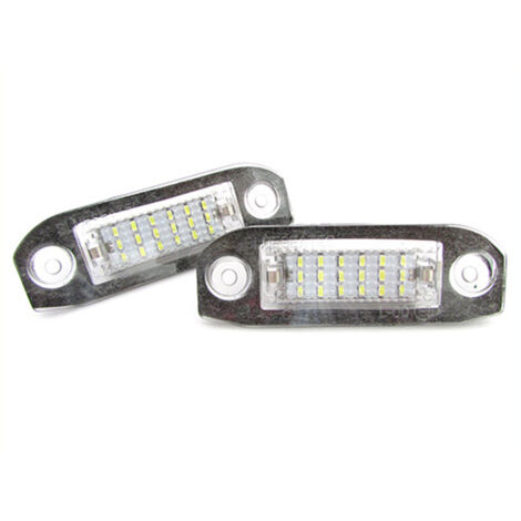 2 Lampade LED Canbus Per Targa Volvo – Compatibili Con S80, XC90, S40, V60, XC60, S60, C70, V50, XC70, V70 (Bianco) - 2