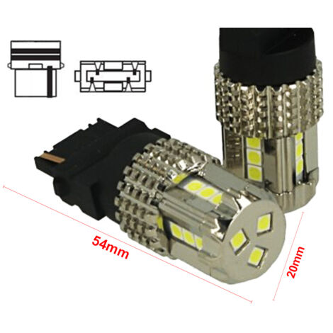 Lampada Led 3156 T25 P27W 12V 45W No Polarita Bianco Super Potente Luminoso (1/3)