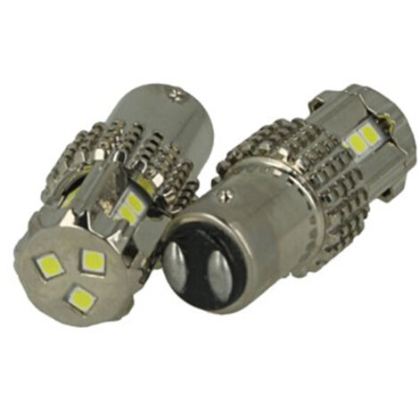 Bsxywa P21/5W 1157 LED Lampadine 12V 24V Bay15d, Bianco 6500k, Per luce posteriore, luce freno. Non per l'uso su imbarcazioni. 2pz