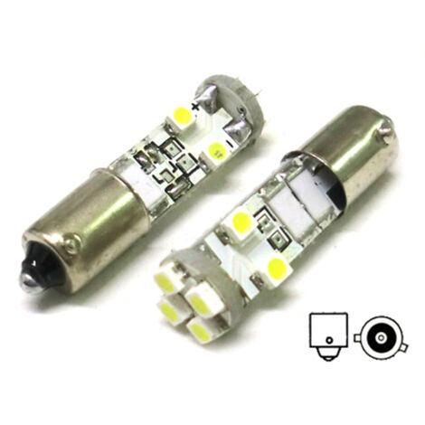 Lampada Led Canbus BAX9S H6W 8 Smd No Errore Piedi Storti 12V Luci Posizione Con Resistenza (1/3)