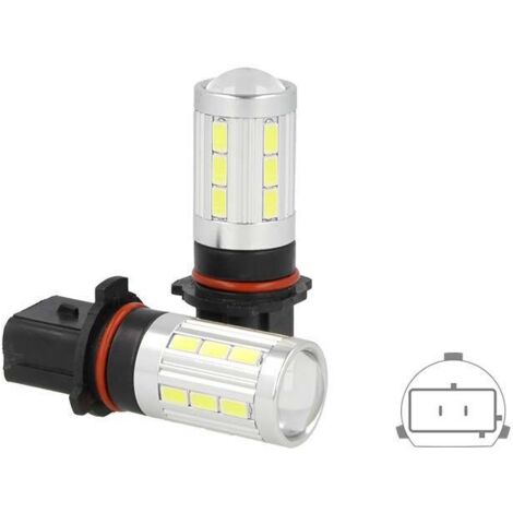 Lampada Led PSX26W H28W Bianco Per Fendinebbia Auto 12V 5W Con Lente Ingrandimento 21 Smd 5730 (1/3)