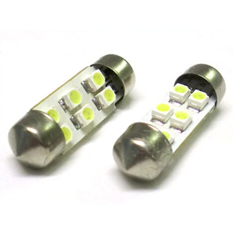 Lampada Led Siluro T11 C5W 31mm 6 Smd Bianco Ghiaccio 12V Luci Targa (1/3)