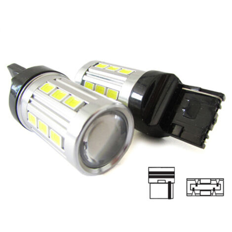 Lampada Led T20 W21W 7440 21 Smd 5730 Super Bianco Luminoso Luci Retromarcia Frecce Auto 12V Senza Polarita (1/3)