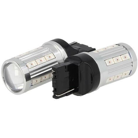 Lampada Led T20 W21W WY21W 7440 Canbus 12V 25W Reale Arancione Per