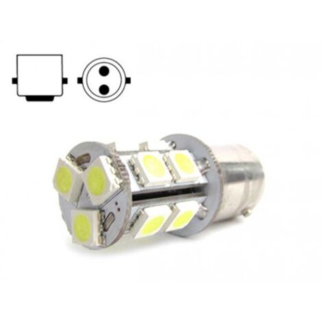 Lampada Led Tubolare Miniaturizzata BA15D 220V 2W Bianco Freddo Per Segnalazione Cancelli Bajour