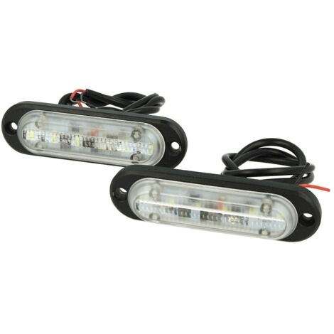 Luci Diurne Led DRLs Driving Light 12V 24V 6X1W IP68 Universale Per Auto Camion (1/3)