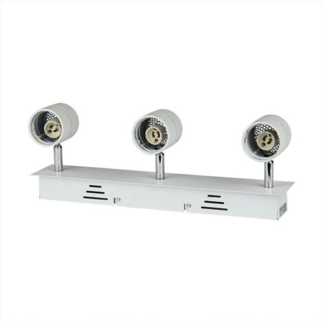 V-TAC VT-790 3619 Portafaretto LED Montaggio a Superficie con Braccio Orientabile 3xGU10 Colore Bianco (1/5)