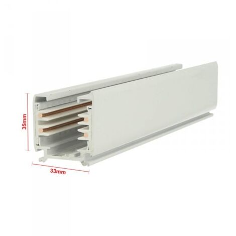 Solo Binario Guida Trifase Quadrato Da 3 Metri Colore Bianco Per Controllare 3 Gruppi Di Fari Led Nella Stessa Barra Da Soffitto O A Sospensione