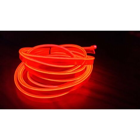 Stringa EL Striscia Neon Led Rosso 5 Metri Flessibile Tagliabile Luce  Decorativa Atmosfera Per Interno Auto