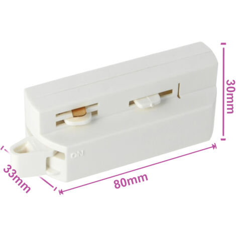 Testa Alimentazione Colore Bianco Per Faro Led Binario Mono Fase CB0070 CB7170 CB7270 CB7370