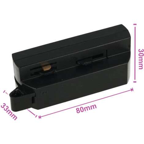 Testa Alimentazione Colore Nero Per Faro Led Binario Mono Fase CB0080 CB7180 CB7280 CB7380