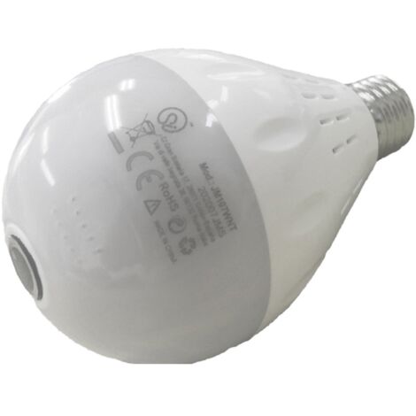 Telecamera Lampadina con Attacco E27 Videocamera 360 Full HD 1080p Sorveglianza di Sicurreza Domestica con Sensore di Movimento