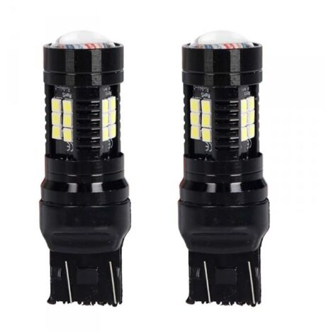 2 Pezzi LED T20 7443 W21/5W Canbus Lampada Auto Camion 12V 24V 21 SMD 3030 5W/1.5W 300lm Doppio Filamento Bianco 65mm