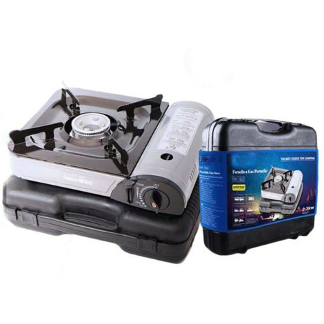 Fornello Portatile a Gas Butano da 2300W 160g/h Fornello da Campeggio con Custodia 33x29x10cm