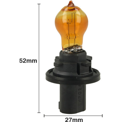 2 PZ Lampada Alogena HPC24WY 12V 24W Amber Compatibile Philips 12272NAC1 (1/2)