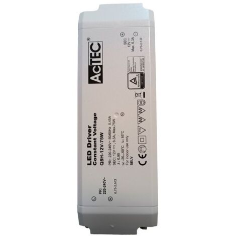 Alimentatore Trasformatore CV 75W 12V 6,3A Tensione Costante 184X61X32mm