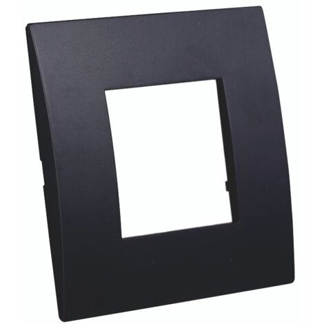Placca Plastica Serie Venus 2P Colore Nero Compatibile Con Vimar Arke (1/3)