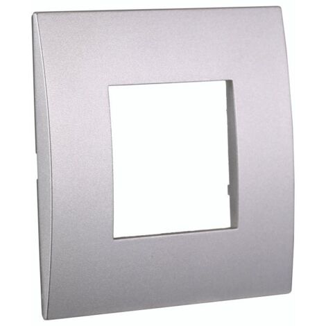Placca Plastica Serie Venus 2P Colore Silver Compatibile Con Vimar Arke (1/3)