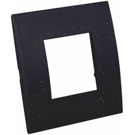 Placca Plastica Serie Venus 2P Colore Nero Brillante Compatibile Con Vimar Arke (1/3)