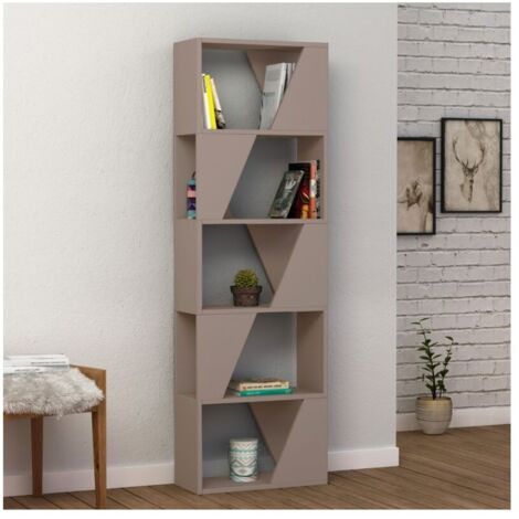 Libreria in legno a 5 ripiani moderna H200 ARTI Tortora | Leroy Merlin