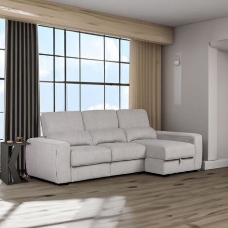 Divano Duke grigio G1312 penisola reversibile e funzione letto (1/5)