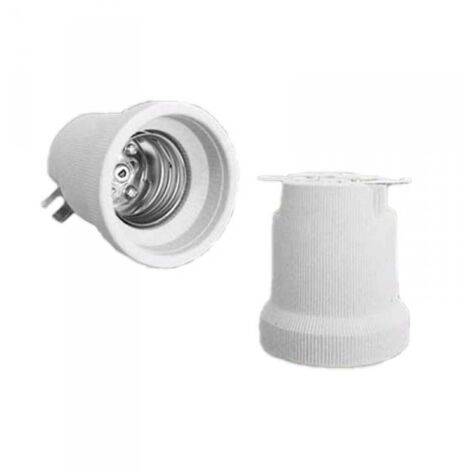 2 Pezzi Portalampade E40 Ceramica Porcellana con Viti per Fili e Gancio in Ferro 1500W