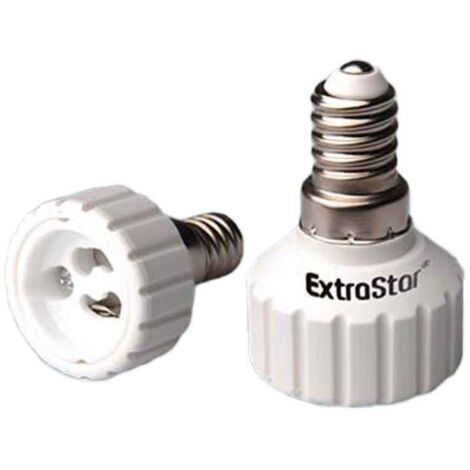 2 Pezzi Portalampade Adattatori Convertitore Lampada Attacco E14 a GU10