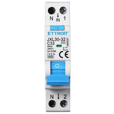 ETTROIT interruttore Magnetotermico Differenziale 1P+N 32A 30mA 220V-6KA 1M JX253261
