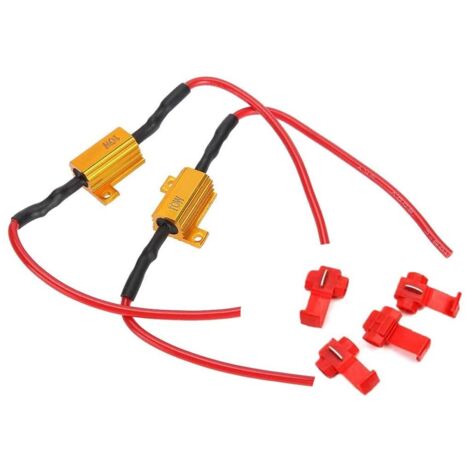 2 Pezzi Resistenza Filtro per Lampada LED T10 T11 W5W C5W C10W 10W 15 Ohm No Errore per Luci Posizione e Targa (1/3)