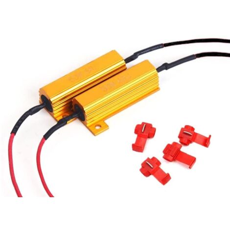 YOKIVE Resistenza In Alluminio 50W 20 Ohm ±5% Con Foro Di Ancoraggio - Custodia Resistenza A Filo Avvolto Per Circuiti Elettronici, Convertitori, Inverter, Driver