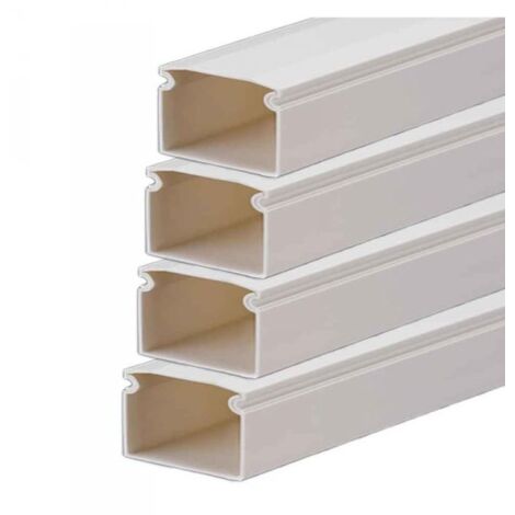 Canalina Passacavi Bianca Adesiva 10 X 10 Mm In Plastica E Coperchio Lunghezza 2 Metri - Foto 8