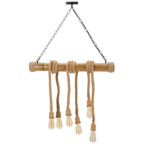 LAMPADARIO BAMBOO/ROPE CM 80X15X120 (1/5)
