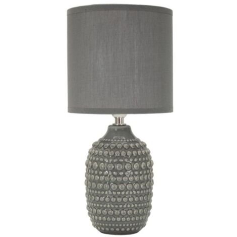 Lampada da tavolo Versa Grigio Lino Ceramica 20 x 28 cm