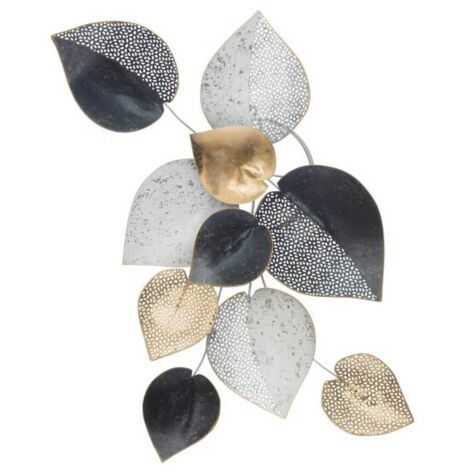 Pannello foglie decorative in ferro per decorazioni ambienti -40 x 63 cm